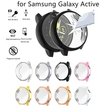

50pcs Galaxy Watch active case Samsung galaxy watch active 2 44mm 40mm bumper Protector HD Full coverage Screen Protection case