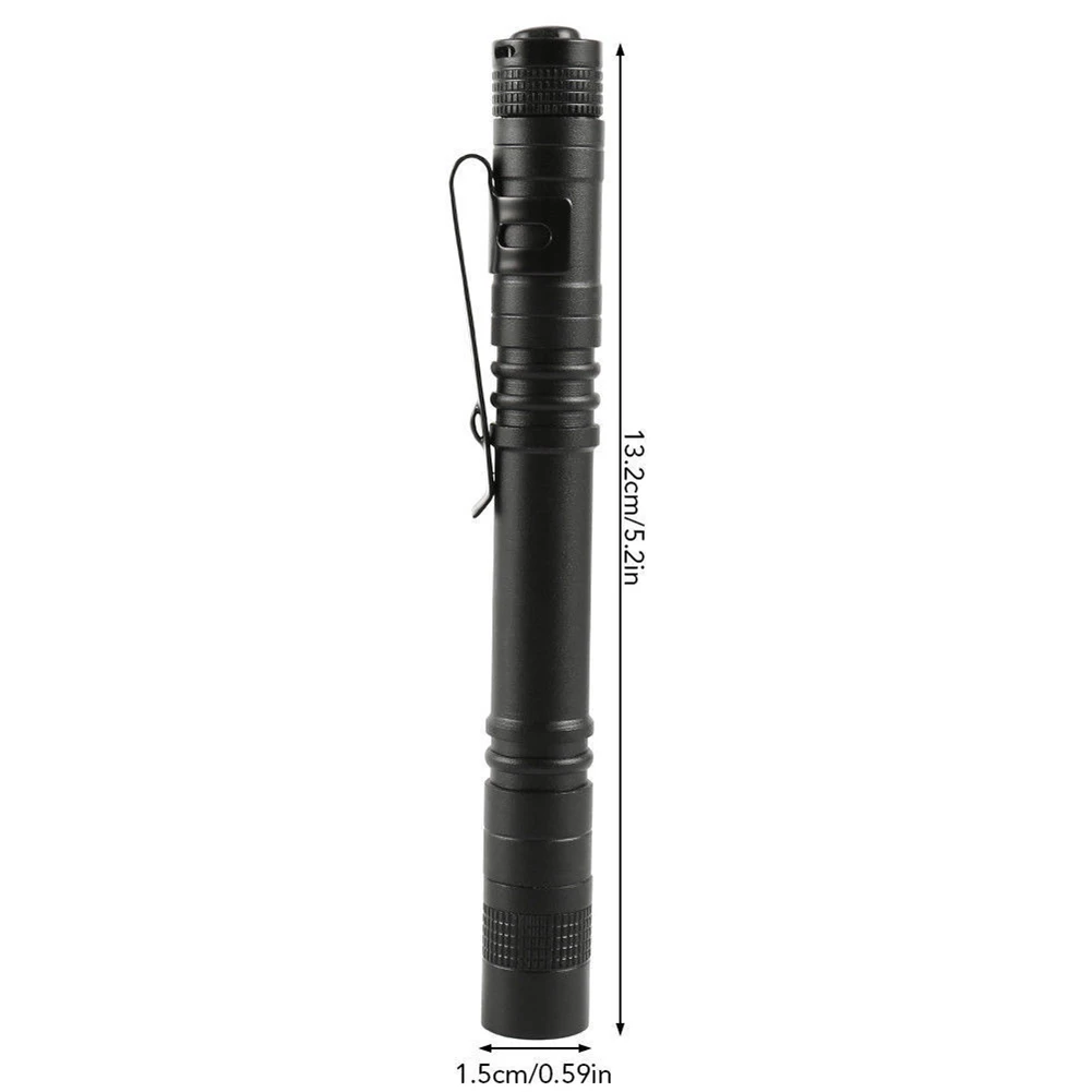 

LED Flashlight Torch Penlight Pen Shape Lamp Clip Portable Waterproof Mini Light Outdoor PAK55