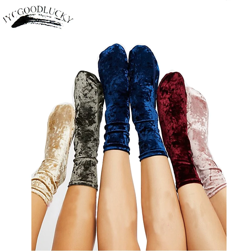 Светоотражающие цветные носки, Чулочные изделия, зимние женские носки, теплые милые высокие рождественские носки, женские яркие готические модные носки для женщин