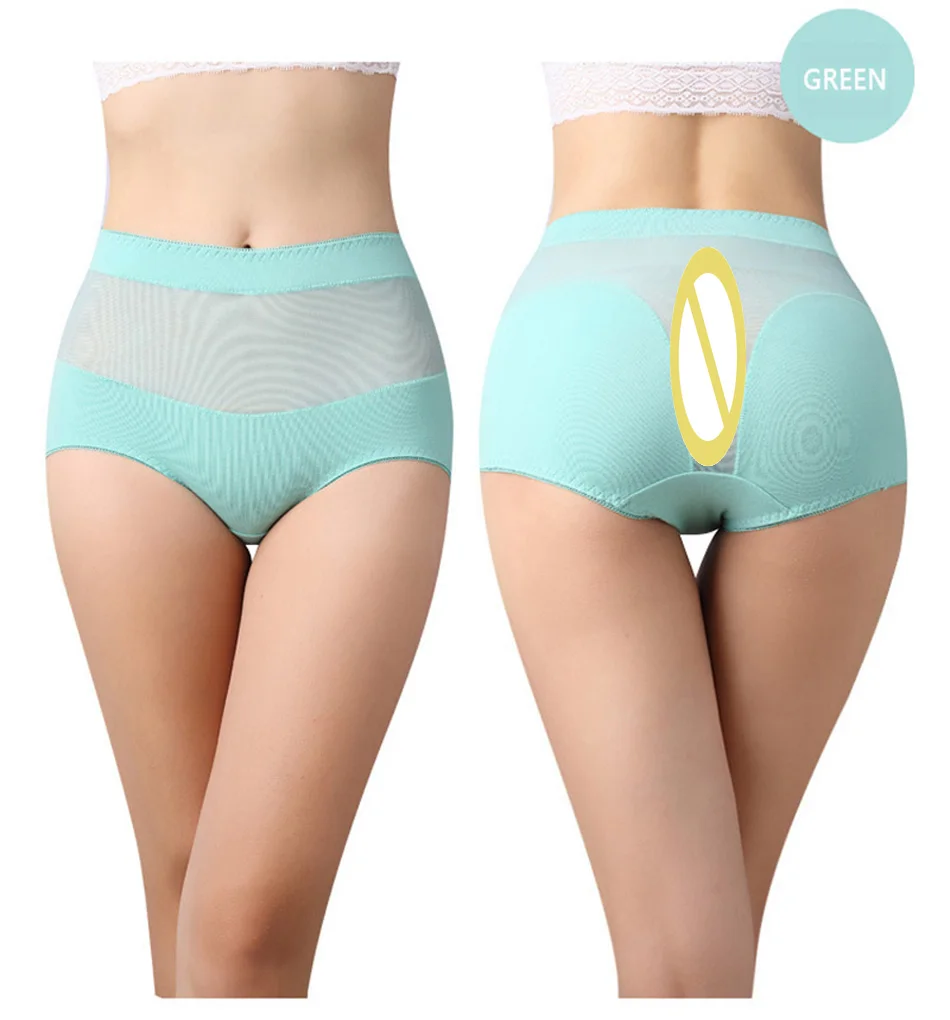 Hot Sale Women Cotton Lace Panties Culotte Femme Sexy Transparent Mesh Underwear High Waist Calcinha Briefs Crotchless Underpants 11