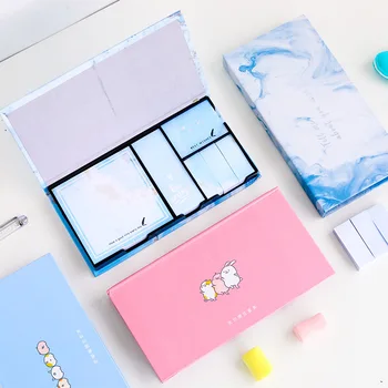 

Kawaii Sticky Note Set Cute Cartoon Post It Notebook Student Creative Boxed Memo Pad