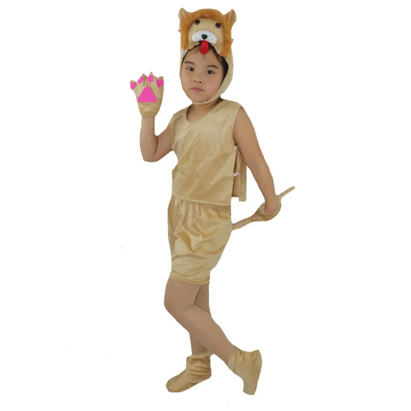 Summer Short Cartoon Lion Animals Costume For Kids Boys Girls Cosplay Clothing Birthday Children's Day Party Halloween Purim Summer Short Cartoon Lion Animals Costume For Kids Boys Girls Cosplay Clothing Birthday Children's Day Party Halloween Purim