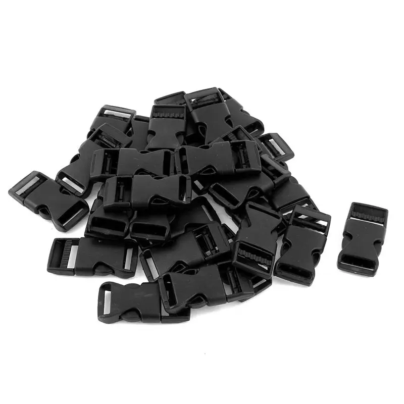 

30x Plastic Webbing Straps Clasp Side Quick Release Buckle 5/8 Inch Black
