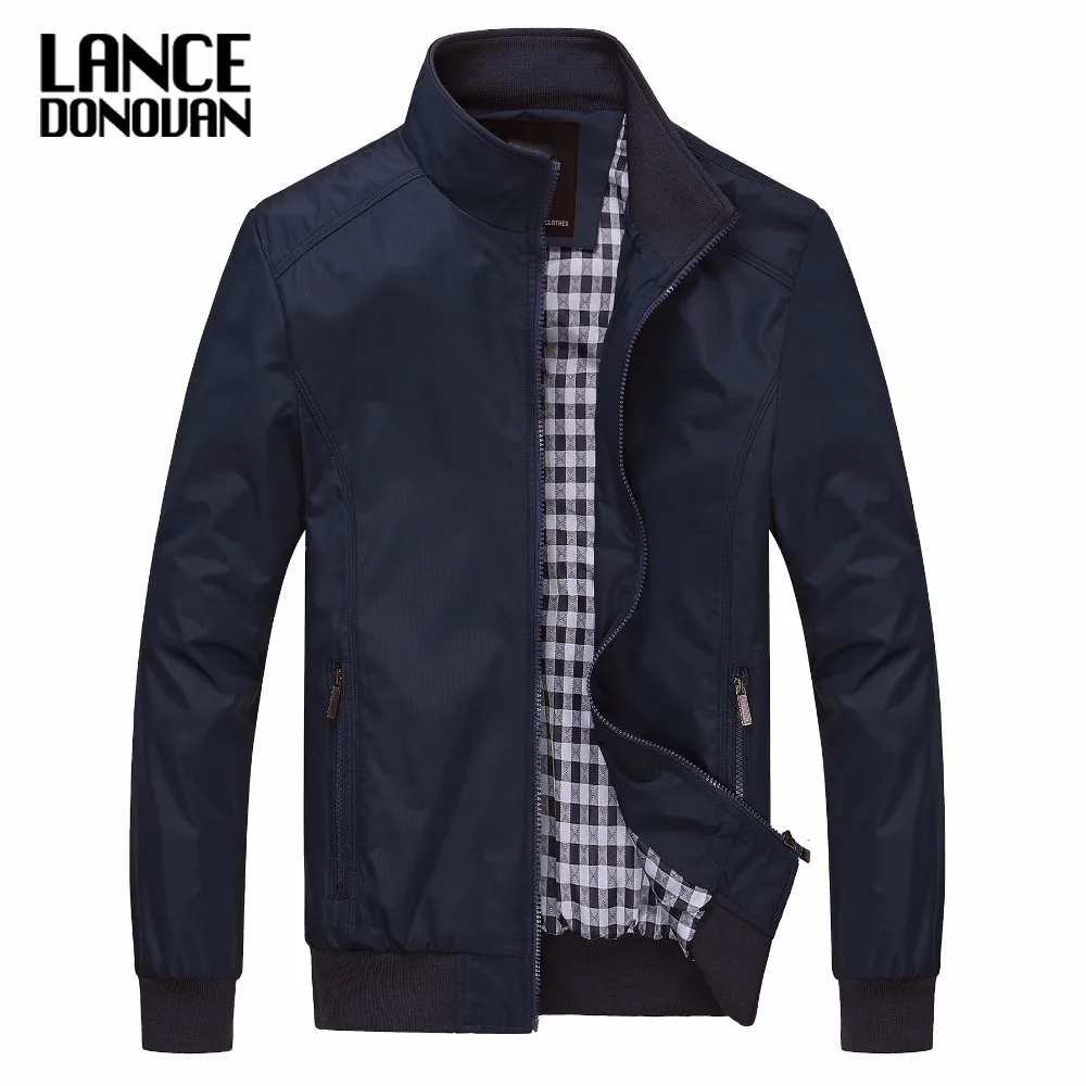 Solid Color New 2017 Casual Jacket M 5XL 6XL Men Spring Autumn Outerwear Mandarin Collar Clothing
