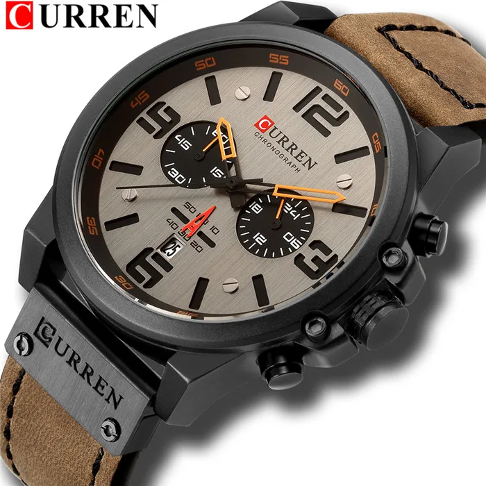 Relogio Masculino CURREN Креативные мужские часы черные белые кварцевые наручные с