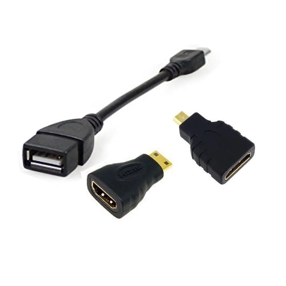 Набор адаптеров для кабеля планшета Android адаптер Micro USB OTG к 2 0 + HDMI Female Micro/Mini Male