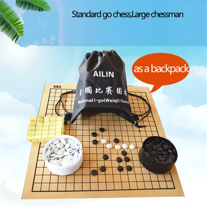 Pièce d'échecs Go game ou renju de haute qualité, en cuir suédé, norme internationale 19 lignes, nouvelle collection