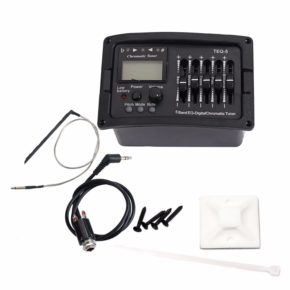 Preamp EQ Equalizer 5 Bands Classical Acoustic Guitar Amplifier Digital