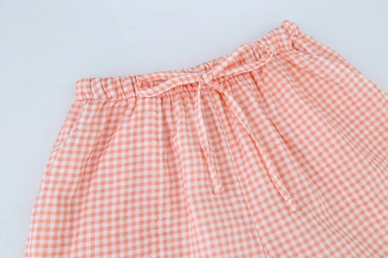 Summer Home Pajama Couples Shorts Men Sleepwear Sexy Pajamas Bottom Cotton Gauze Shorts Comfortable and Breathable Mansleepwear custom pajama pants