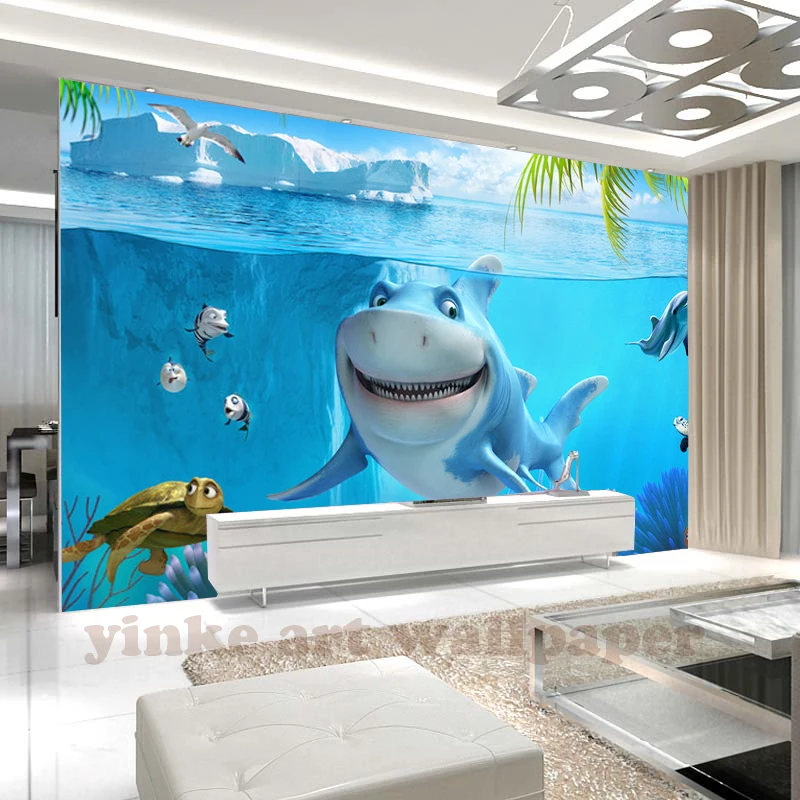 Billige Nach 3D Wandbild Tapete vlies kinder Zimmer wand abdeckt Wand papier 3d stereo meer welt 3D kid Foto tapete Wohnkultur