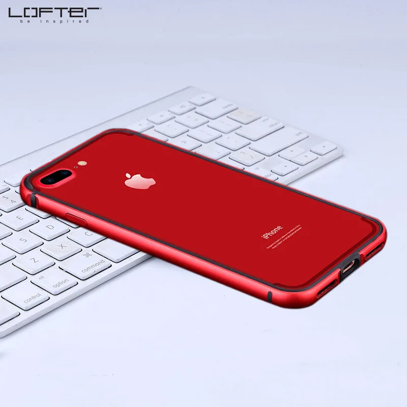 Китайский красный Ультратонкий алюминиевый бампер для iPhone 7 8 Plus тонкий