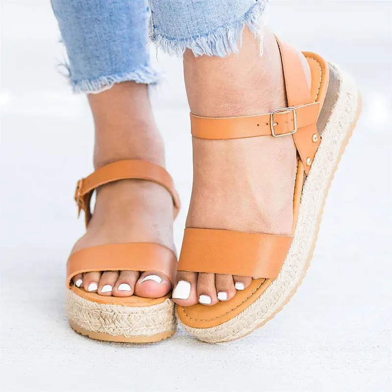 

2019 New Summer Women Sandals Female Fashion Open Toe Platform Women Sandals Shoes Wedges Heel Comfortable Sandals Plus Size