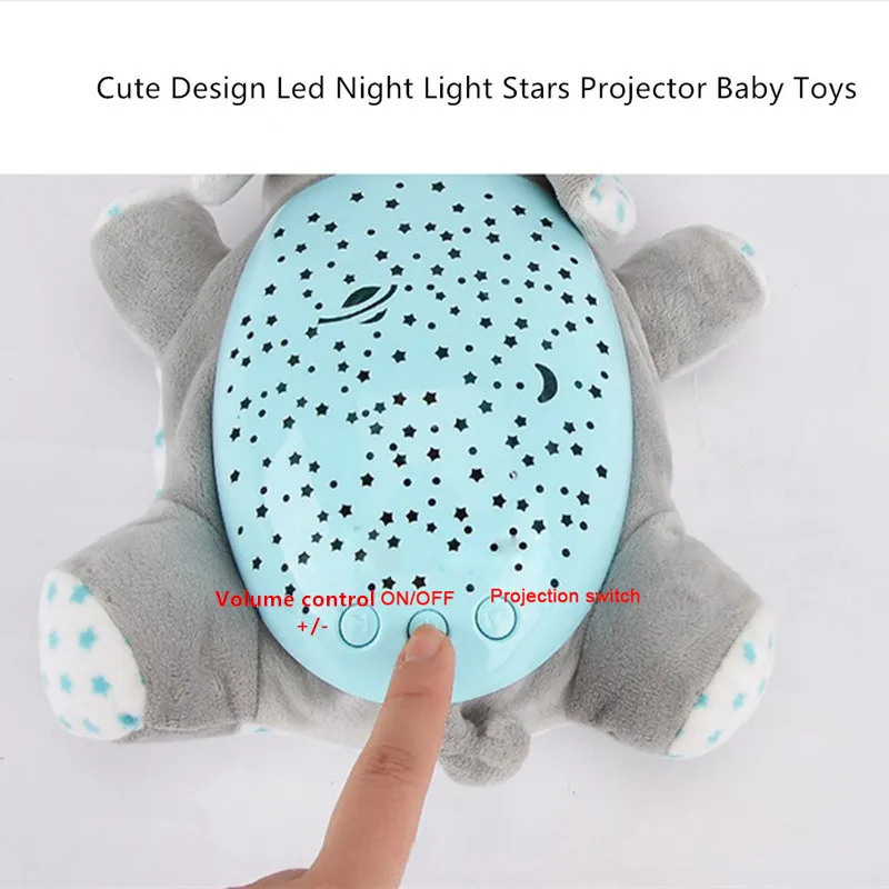 stuffed animal night light with music
