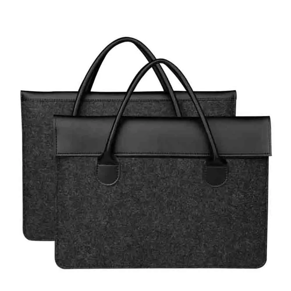 Дизайнерская шерстяная фетровая сумка Eagwell, чехол для 1" 13" 1" ноутбука для ноутбука с ручкой, сумка для Macbook Air 11" 13" - Цвет: Black