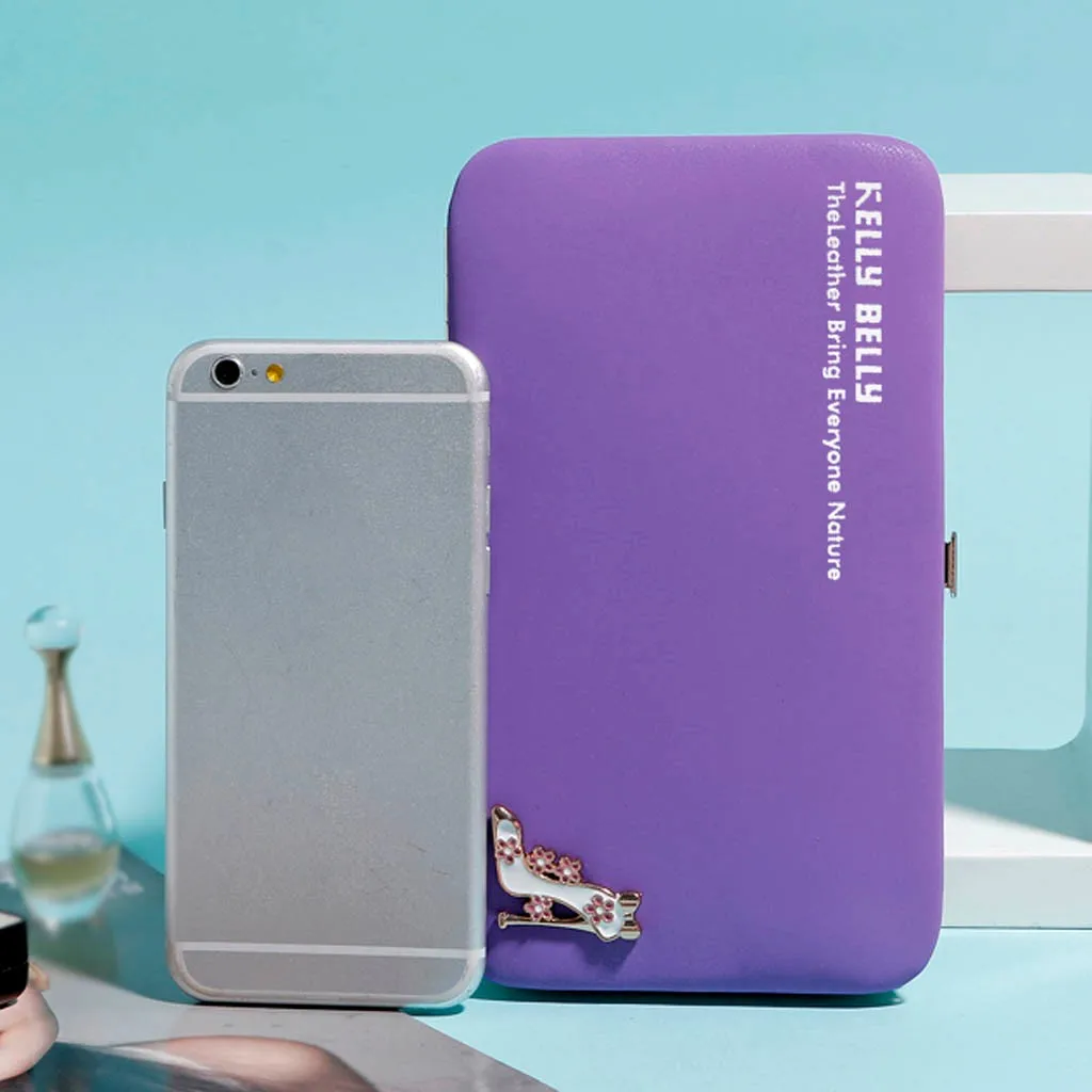 Модный женский кошелек многофункциональный длинный мобильный кошелек для телефона с отделением для карт Портмоне кошелек женский короткий кошелек кожаный