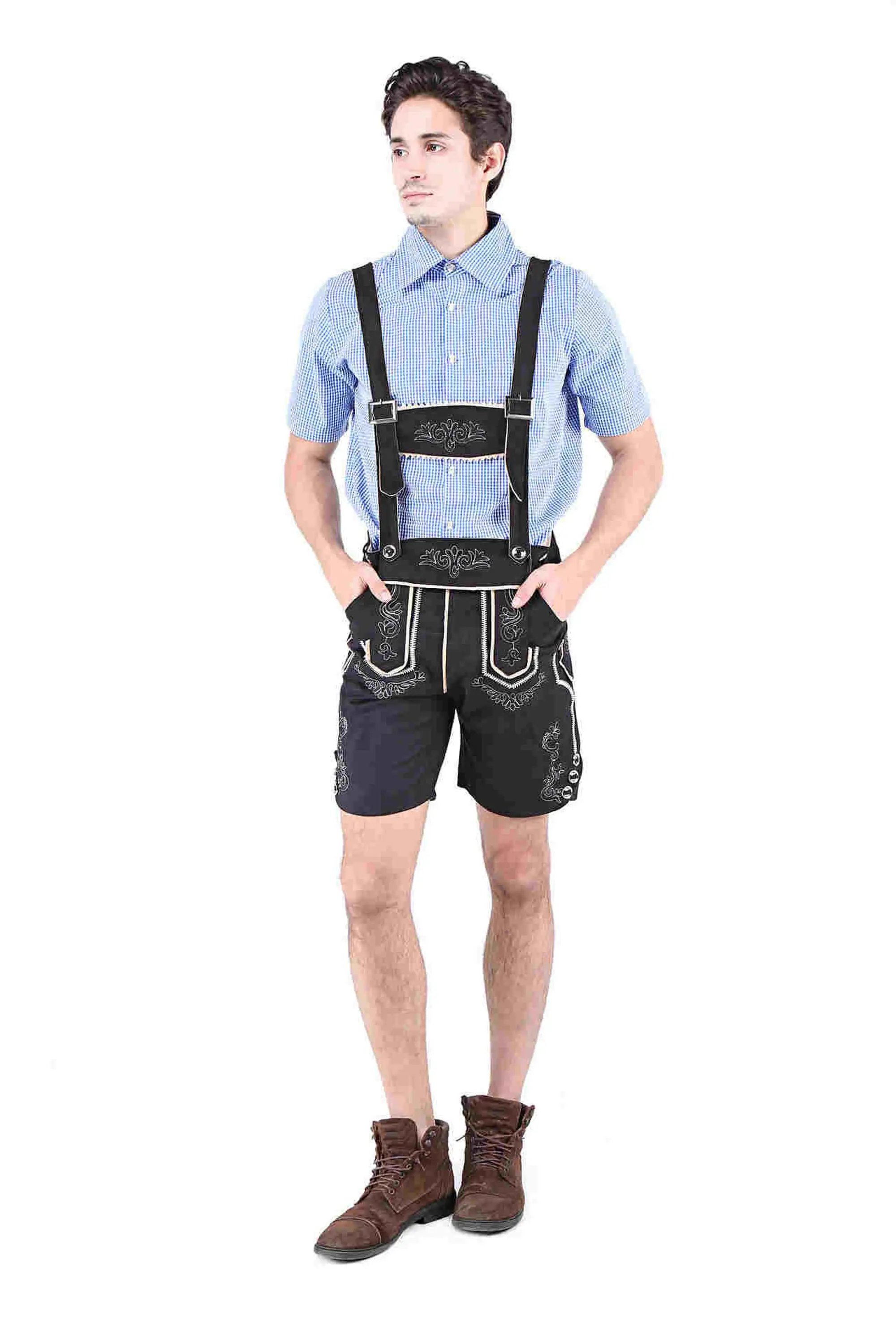Mens  佺Ʈ ǻ       Rompers Costume With Matching Suspender