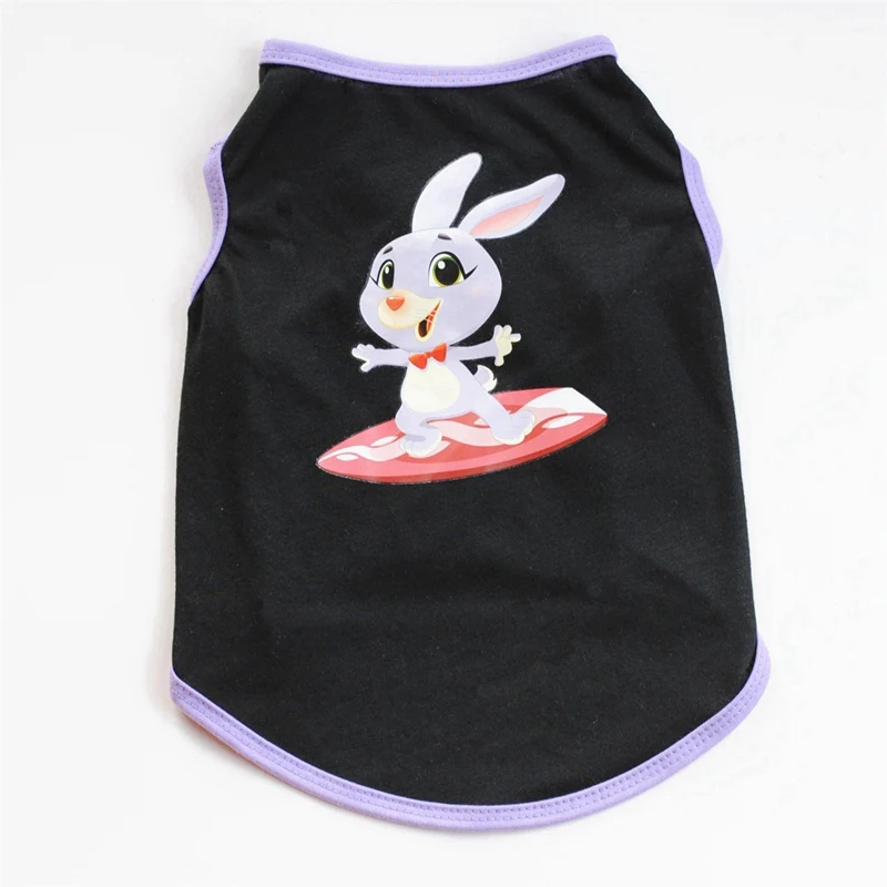 

Black Chihuahua Dog Clothes For Small Dogs Vest Popular Cartoon Overalls For Puppy Outfits 2019 Summer Cat Clothing For Puppies