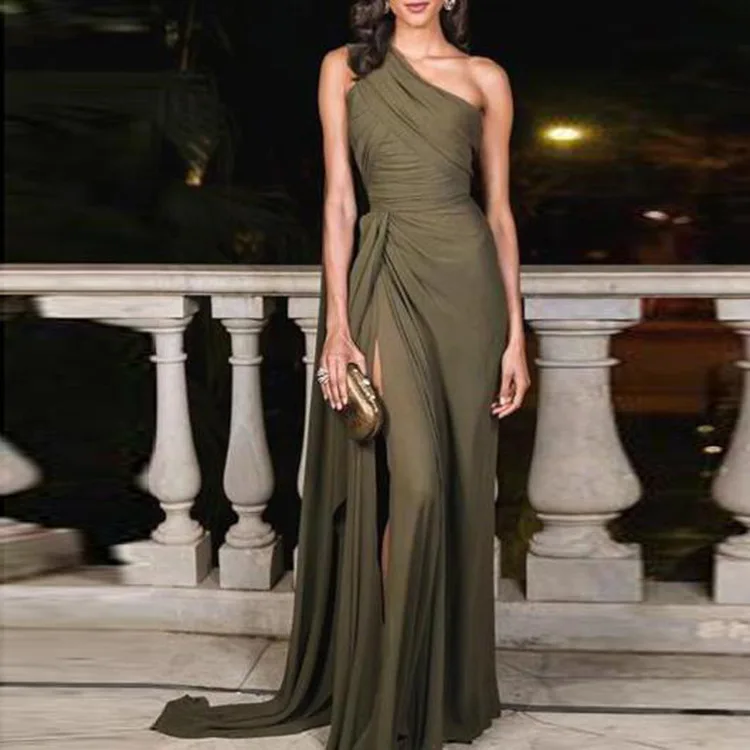 High waist Ladies Plus size Sexy party dresses 2019 Summer cotton blend Splicing irregular Fork opening Dress women Skinny Dress
