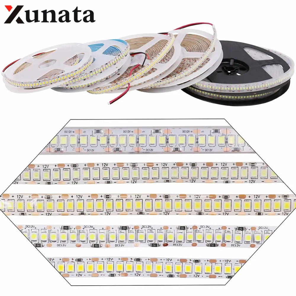 Супер Яркий Стабильный светодиодный светильник SMD2835 DC 12V 5M 1200LED водонепроницаемый