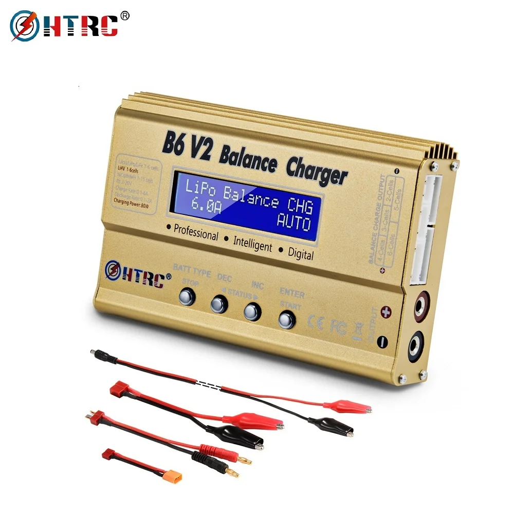 

HTRC iMax B6 V2 LiPo Charger 80W LED Balance Discharger for Lipo Li-ion LiFe NiCd NiMH LiHV PB Battery Balance Charger