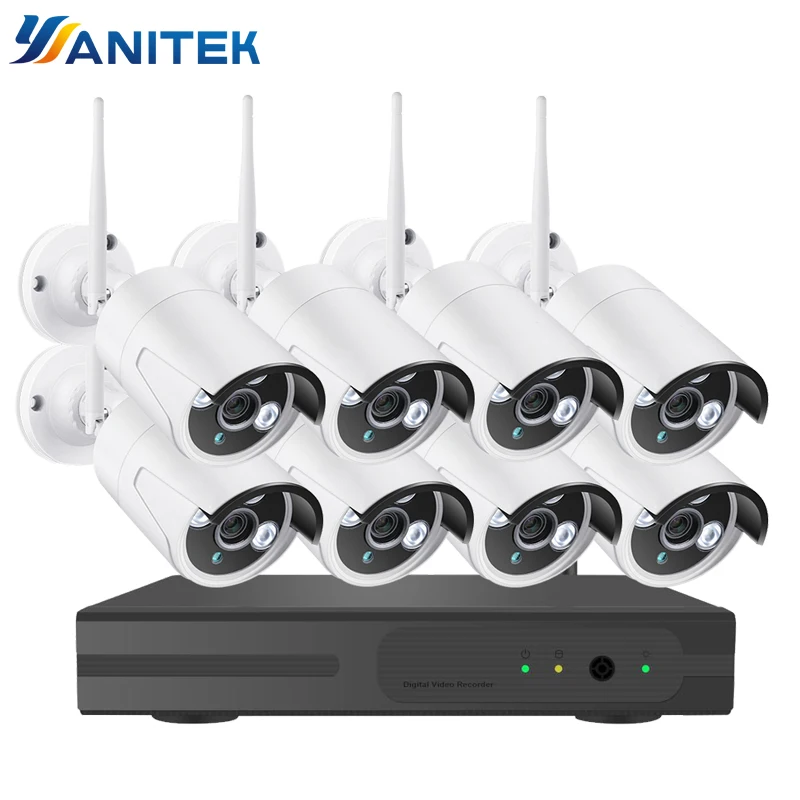 Plug And Play 8CH беспроводной 2MP NVR комплект 1080P HD Водонепроницаемая наружная система