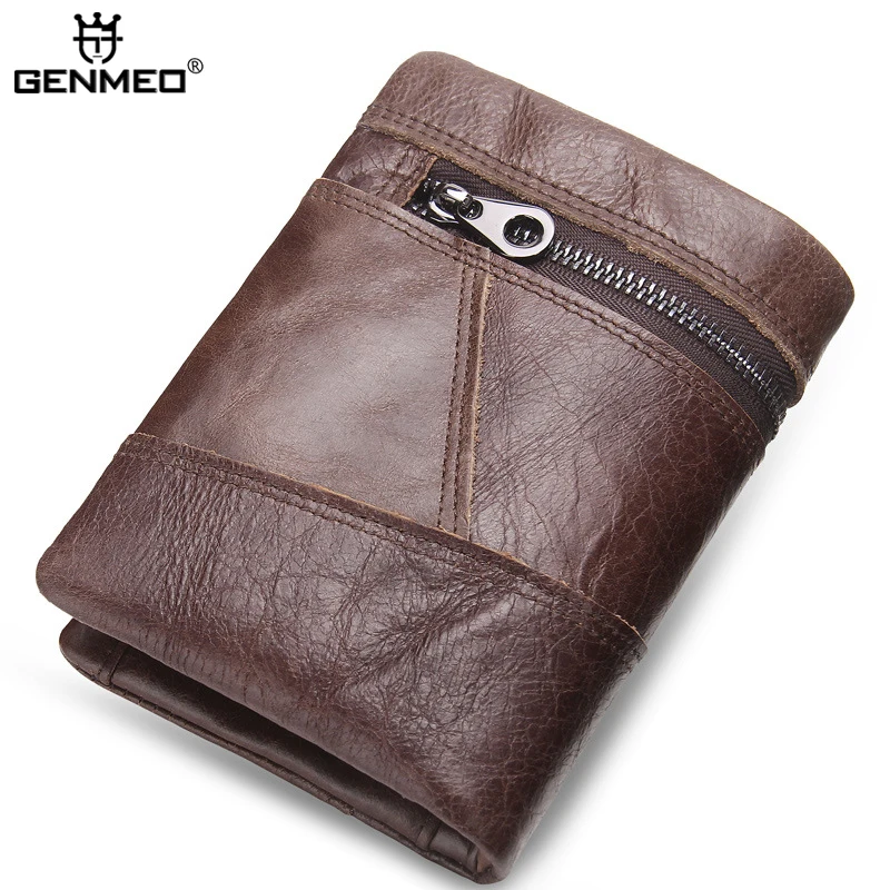 

New Arrival Genuine Leather Wallets Mens Cow Leather Clutch Bags Real Leather Wallet Credit Card Holder Male Purse Bolsa Handbag