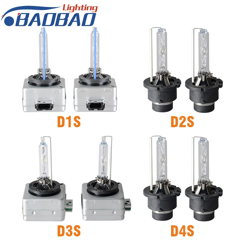 

1pair Factory directly sell HID Bulbs D1S D1R D2S D2R D3S D3R D4S D4R Xenon HID Lamp Bulb Light 35W 3000K 4300K 5000K 6000K 8000
