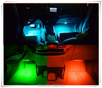 

One trailer four car LED remote control colorful atmosphere lights for Toyota corolla rav4 Yaris prius hilux avensis verso camry