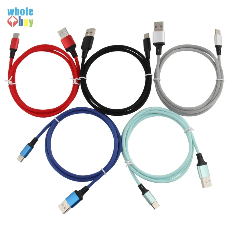 US $218.31 300pcslot Charger Cable 1m Straight Braided Fabric Type C 8pin Micro USB 5pin Data Sync Charger Cable for IPhone X Huawei Sony