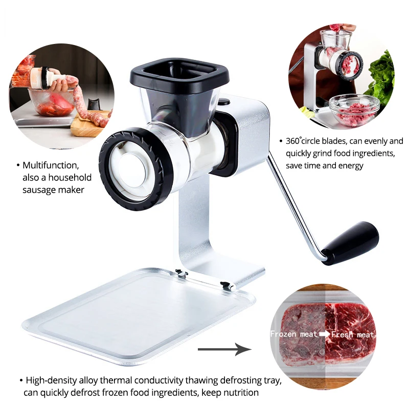 KONCO ручная мясорубка говядина из нержавеющей стали и блендер для свинины