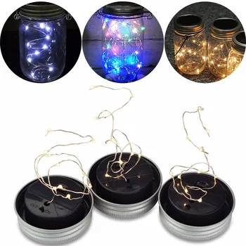 

10/20 LED Lighting Solar Power Auto Hanging Glass Jar Lamp For Party Festival Garden Indoor/Outdoor Decor Light Multi Color