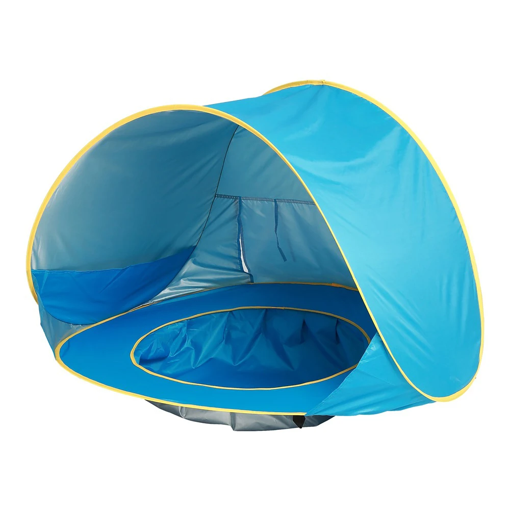 Tente de plage bébé avec piscine Pop Up Portable pliable abri solaire étanche Playhouse intérieur extérieur doux jouets pour enfants enfants