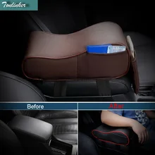 Tonlinker 1 шт. DIY автомобиля Стайлинг из искусственной кожи многофункциональный памяти Хлопок Чехол для Центральной коробка площадку подлокотник коробка высота pad