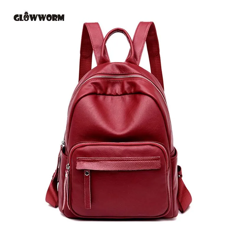 

Genuine leather Women backpack 2018 New Backpack spring and summer new students large size Korean women bag