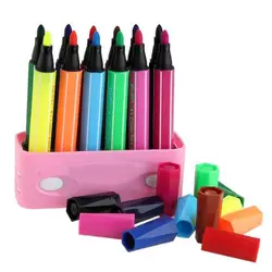 Sosw-Акварель Кисточки карандаш 12 видов цветов моющиеся Живопись Рисунок Книги по искусству для детей + коробка