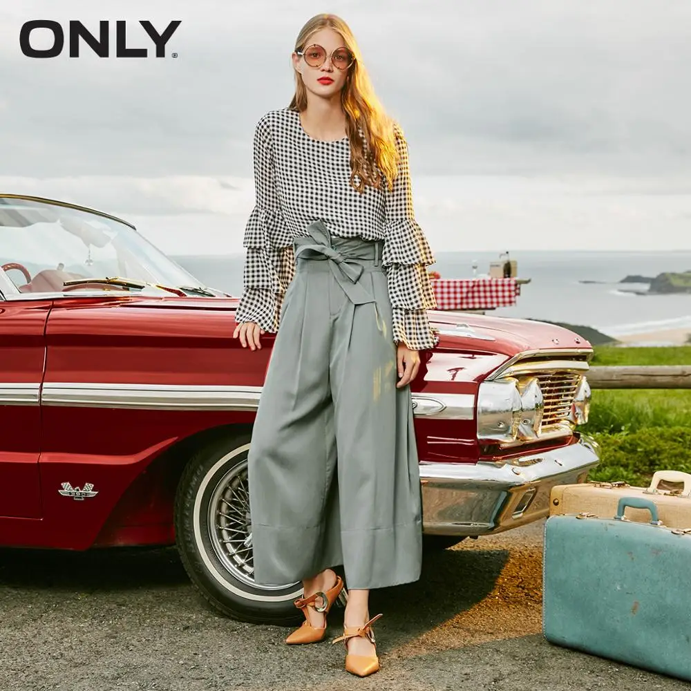 

ONLY women's autumn new loose long-sleeved chiffon shirt | 118151505