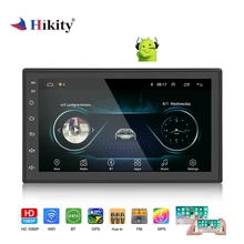 Hikity 2 Din Android GPS; стереооборудование для автомобиля Радио 7 «HD мультимедиа MP5 плеер Android/ISO Зеркало Ссылка Wi Fi приемник Suppport сзади камера
