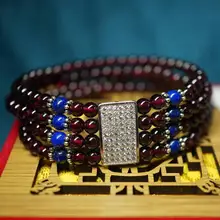 Зонт Wu гранатовый браслет возраст приблизительно от 4 кругов 108 браслет из жемчужин 4 мм