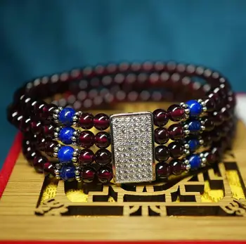

Umbrella Wu Garnet Bracelet around 4 laps 108 Pearls Bracelet 4mm