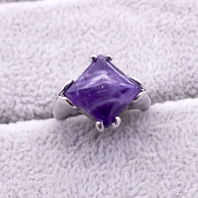 Mixed Styles Natural Purple Crystal Stone Rings 20 pcs/lot