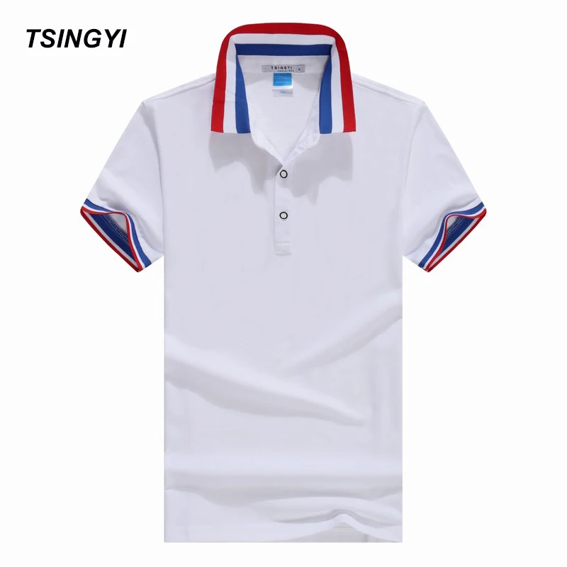 

Tsingyi Summer Spring Solid 23 Colors Business Office Polo Shirt Men Striped Neck 100% Cotton Camisa Masculina Mens Polo Shirts