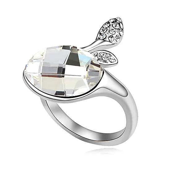 

Top Quality Crystals From Swarovski Jewelry Rings For Women Luxury Bijouterie Large Oval Engagement Jewelry Women Bague Rings