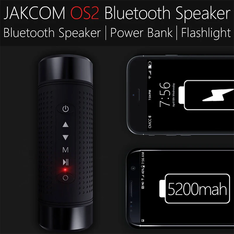 Jakcom Os2 открытый Bluetooth динамик водонепроницаемый 5200 мАч Внешний аккумулятор велосипедный портативный сабвуфер бас динамик с светодиодный светильник