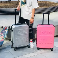 KLQDZMS 20/24 дюймов дорожная Стиль PC Сумки на колёсиках spinner на колесах тележка масштабных дорожных чемоданов, для мужчин и женщин ручной клади чехол