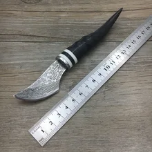 Swayboo дамасский охотничий нож сделанный вручную дамасский стальной рожок кавалель Ручка Ножи для охоты и выживания кемпинг faca