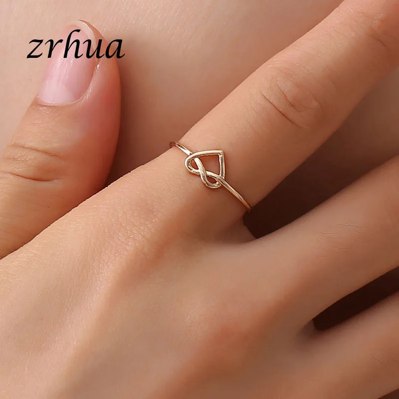 

ZRHUA Fashion Vintage Silver/Gold Color Heart Hollow Crown Shaped Resizable Rings For Women Party Wedding Ring Jewelry Bague