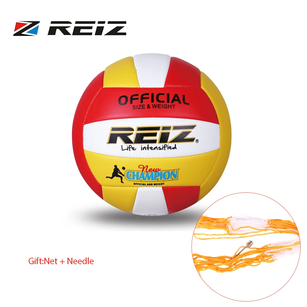 REIZ Soft PU Volleyball Official Size 5 Volleyball Professional Indoor