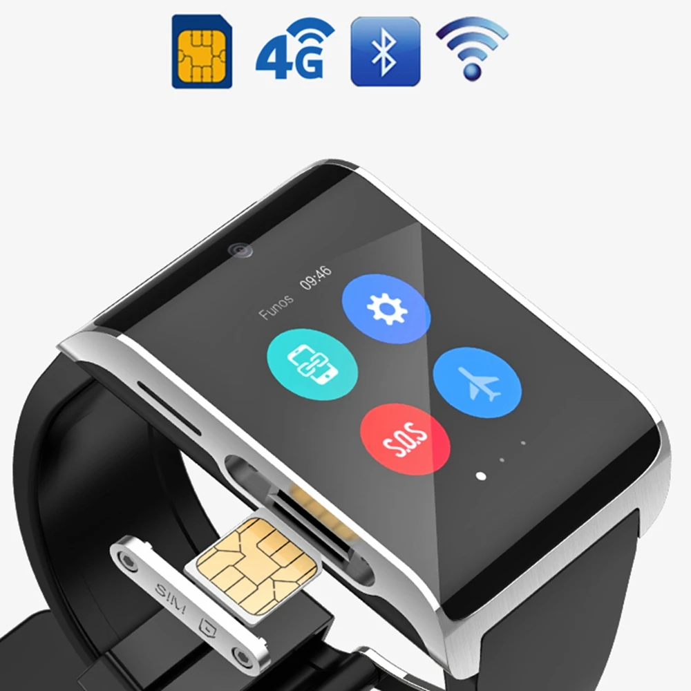 DM2018 4G Смарт часы телефон 1 54 &quot ВЫСОКАЯ ЧЁТКОСТЬ ips ROM16GB + RAM1GB WI FI/gps/Bluetooth/Защита от