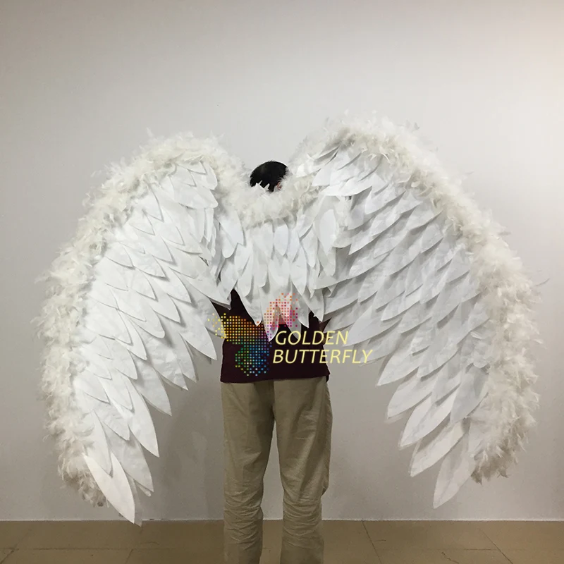 

Angel Feather Wings Electrically Stretching Wings Festival Decoration Feather Angel Wings Hallowmas Christmas Cosplay Fancy Prop