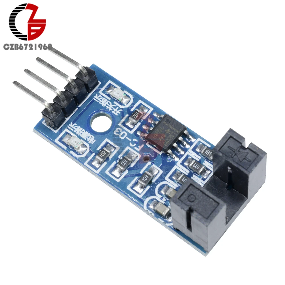 Слот Тип ИК оптрон модуль датчика скорости LM393 Groove муфта Сенсор 3,3 V-5 V Реле подключения звуковой модуль для Arduino